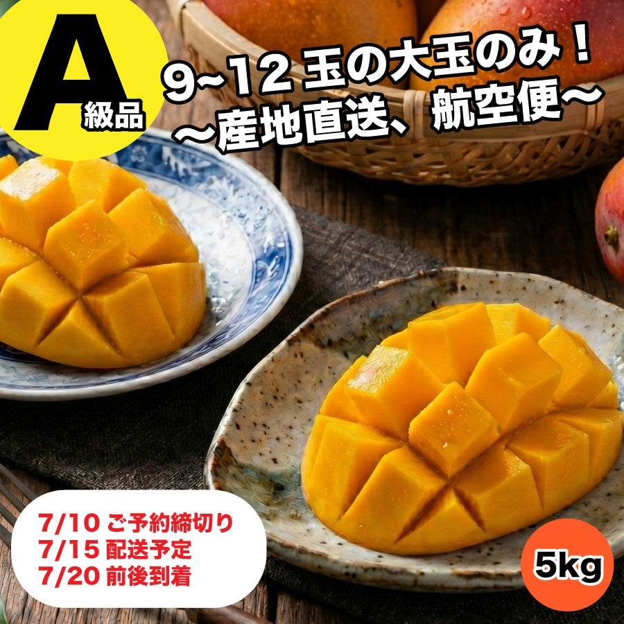 B品】7/15配送予定 台湾産アップルマンゴー 1箱/5kg | 台湾愛文芒果直売所
